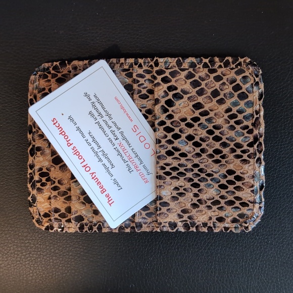 Lodis Snakeskin leather cardholder and coin purse - Picture 3 of 9